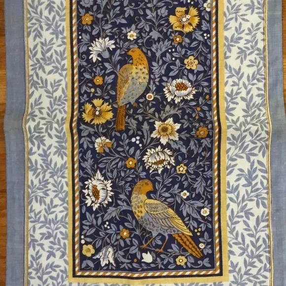 VTG Irish Linen Pheasants Tea Towel Standen National Trust by Pat Albeck EUC - Picture 2 of 12